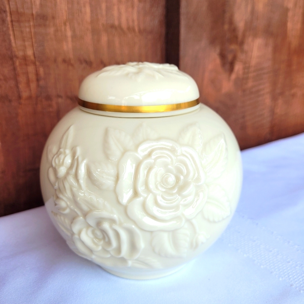 Lenox Roses Ginger Jar Vintage